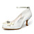  tacones de raso medio superior cerrado de los pies con zapatos de raso de novia de flores nupcial (aj8950)