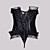  Damask Strapless Front Busk Closure Corsets Special Occasion Shapewear