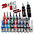  30 botellas de tinta del tatuaje / 5 ml 28 *, 1 * 30 ml y 60 ml de 1 *
