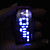  pulseira de design do futuro relógio de pulso LED azul - amarelo