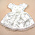  A-line Jewel Knee-length Satin Yarn With Flower/ Beading Flower Girl Dress