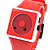  Montre Tendance en Silicone, Unisexe - Rouge