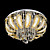  luxe rvs 7-light ronde inbouw bloemen uitgerust met kristallen druppels