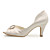  FELECIA - Peeptoe Hochzeit Pfennigabsatz Satin