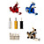  3 pistole kit tatuaggio con lcd di potenza e 40 inchiostro a colori + freeshipping