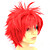  Capless Short Hign-temperature Resistance Red Costume Party Wig