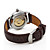  Montre Automatique avec Gravure pour Homme, En Cuir PU