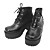  skid zolen 3 "cone hak zwart pu lolita schoenen