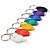  Multicolored Rainbow LED Keychain Flashlights (7-Pack, 2xCR2025)