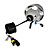  2,8 tommers bil projektor h1/h7/9005/9006 linse lys bi-xenon HID (blå)
