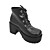  skid zolen 3 "cone hak zwart pu lolita schoenen