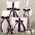  White Satin Double Ribbon Wedding Accessory Collection (set of 6)