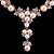  CZ & Faux Pearl In Gold Alloy Bridal Set – Necklace, Bracelet, Ring And Earrings