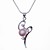  en argent sterling élégant collier de perles avec s'épanouir (plus de couleurs)