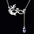  masque vénitien en argent collier en alliage avec une chute de cristal