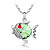  Fish Design Crystal Necklace
