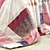  algodão de estar elegante de 4 peças full / queen capa de edredão set