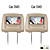 7 pollici poggiatesta auto con lettore dvd gioco tv wireless usb / sd cuffie libero (1 coppia)