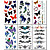 6 Pcs Butterfly and Rose Mixed Temporary Tattoo