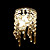  Crystal Semi Flush Mount in Warm Light