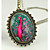  Peacock Glass Necklace