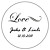  Personalized Favor Stickers - "Love" Design (pack of 90)