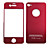  metaal rond sticker voor iPhone 4