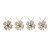  Clover Shape Crystal Necklaces In Gold Alloy More Colors Available
