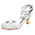  talon mi satin supérieure fermé orteils avec strass chaussures de mariée mariage des couleurs plus
