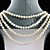  4 capítulo 6-7mm collar de perlas de agua dulce naturales - 16-22 pulgadas