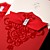  Wedding Invitation With Red Velet And Rhinestone Sleeve (Set of 50)
