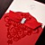  Wedding Invitation With Red Velet And Rhinestone Sleeve (Set of 50)