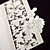  Delicate Ivory Lace Cut-out Tri-fold Wedding Invitation (Set of 50)