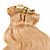  15 pouces 7 pcs 70% de clip humaine vague poils dans les extensions de cheveux de plusieurs couleurs disponibles