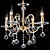  SHIVELY - Lustre Vela Cristal com 4 Lâmpadas