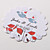  tag personalizado favor scalloped - pássaros se beijando (conjunto de 60)