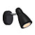  nero, applique da parete con 1 luce