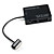  3-port usb hub cartão kit de conexão para leitor Samsung Galaxy Tab p7300, p7310, p7500 e p7510 (preto)