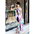  polyester band in de hals maxi jurk