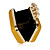  Faux Leather With Gold Hardware Evening Bag/Clutch (More Colors)