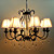  MORECAMBE - Lustre Cristal com 8 Lâmpadas