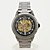  hommes montre-bracelet analogique alliage mécanique (noir)