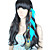  1 stk klip i påfugl fjer hair extensions