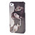  Schutz glatte Polycarbonat Vorder-und Rückseite Case für iPhone 4 und iPhone 4s (Mädchen mit einem Revolver)