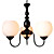  elegant lysekrone med 3 lamper i hvit skygge