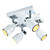  Semi Flush Mount with 4 Lights in Square - Downward