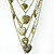  bronze teinte couches coeur médaillons collier