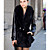  Shawl Collar Long Sleeve Lambskin Leather/Mink Fur Evening Coat With Pockets/Buttons