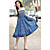 coton A-ligne bretelles genou longueur robe bain de soleil