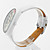  unisex pu analog kvarts armbåndsur med elliptisk sag (hvid)